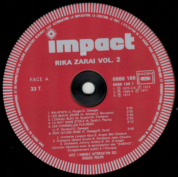 Rika Zaraï - Volume 2 | Impact (6886 166) - 3