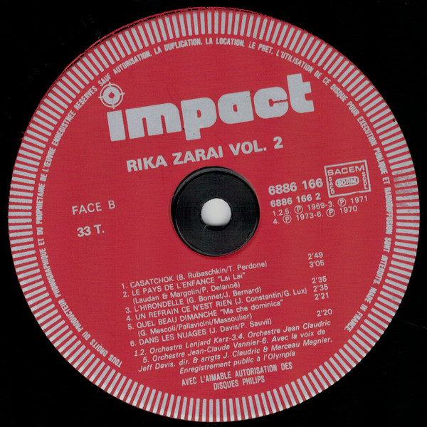 Rika Zaraï - Volume 2 | Impact (6886 166) - 4