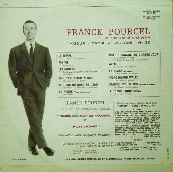 Franck Pourcel Et Son Grand Orchestre - Amour, Danse Et Violons N.23 | La Voix De Son Maître (FELP 277) - 2