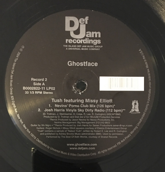 Ghostface Killah featuring Missy Elliott - Tush | Def Jam Recordings (B0002822-11) - 4 Ghostface Killah featuring Missy Elliott - Tush | Def Jam Recordings (B0002822-11) - 4