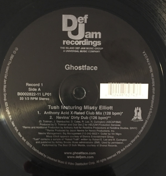 Ghostface Killah featuring Missy Elliott - Tush | Def Jam Recordings (B0002822-11) - 2 Ghostface Killah featuring Missy Elliott - Tush | Def Jam Recordings (B0002822-11) - 2