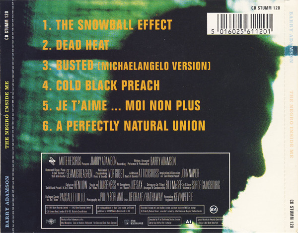 Barry Adamson - The Negro Inside Me | Mute (CD STUMM 120) - 2 Barry Adamson - The Negro Inside Me | Mute (CD STUMM 120) - 2