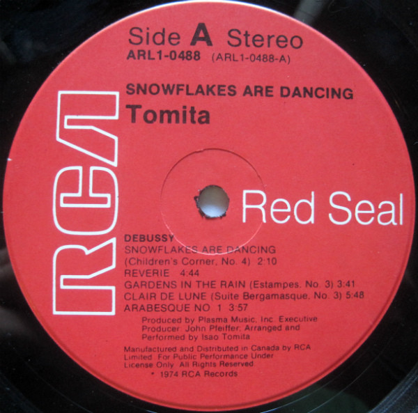 Tomita , Claude Debussy - Snowflakes Are Dancing (The Newest Sound Of Debussy) | RCA Red Seal (ARL1-0488) - 3 Tomita , Claude Debussy - Snowflakes Are Dancing (The Newest Sound Of Debussy) | RCA Red Seal (ARL1-0488) - 3