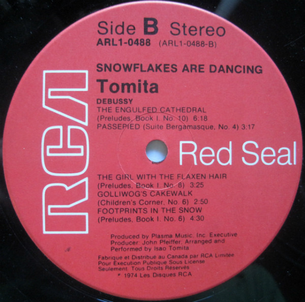 Tomita , Claude Debussy - Snowflakes Are Dancing (The Newest Sound Of Debussy) | RCA Red Seal (ARL1-0488) - 4 Tomita , Claude Debussy - Snowflakes Are Dancing (The Newest Sound Of Debussy) | RCA Red Seal (ARL1-0488) - 4