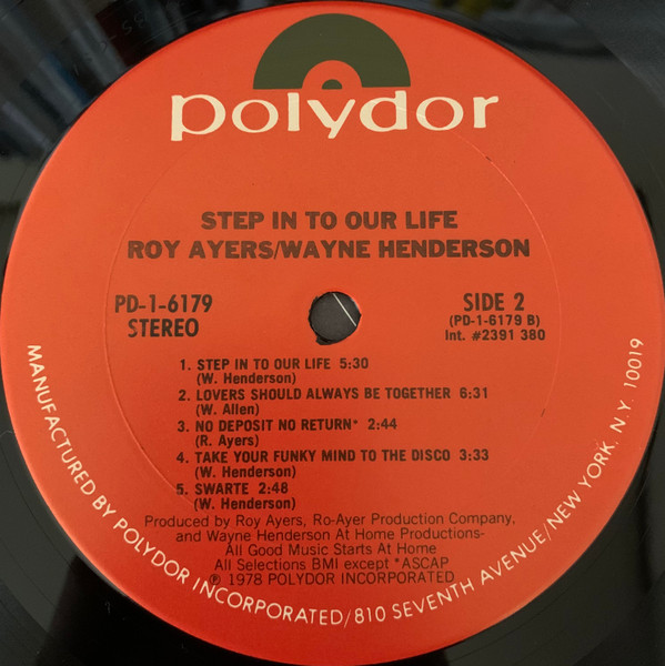 Roy Ayers / Wayne Henderson - Step In To Our Life | Polydor (PD-1-6179) - 4