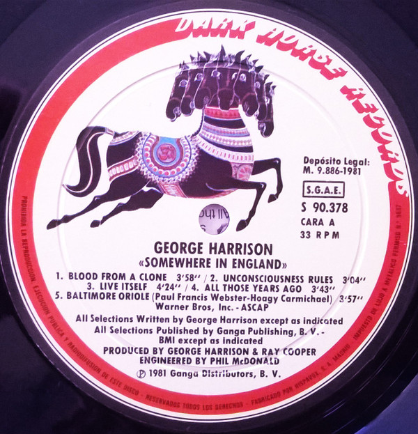 George Harrison - Somewhere In England | Dark Horse Records (S 90.378) - 2