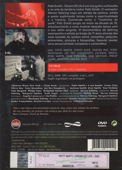 Patti Smith - Dream Of Life: A Film By Steven Sebring | Midas Filmes (3873/2009) - 2 Patti Smith - Dream Of Life: A Film By Steven Sebring | Midas Filmes (3873/2009) - 2