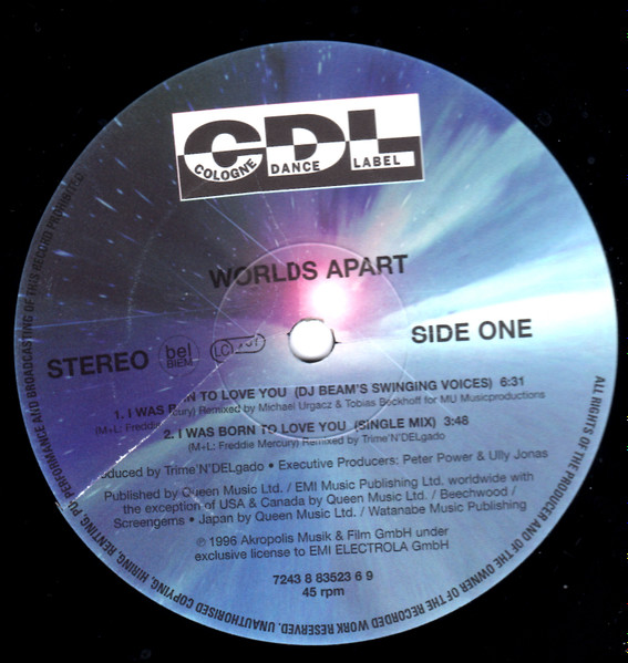 Worlds Apart - I Was Born To Love You | CDL - Cologne Dance Label (7243 8 83523 6 9)