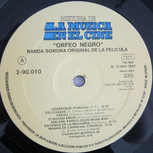 Various - Banda Original Del Film "Orfeo Negro" / Carnaval De Rio En Directo | Belter (2-90.010) - 3