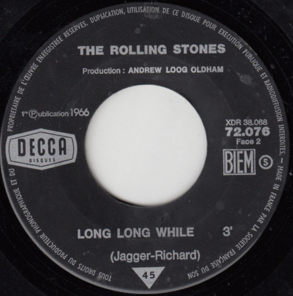 The Rolling Stones - Paint It, Black / Long Long While | Disques Decca (72.076) - 2