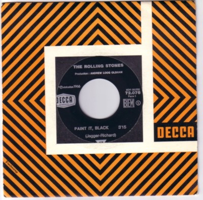 The Rolling Stones - Paint It, Black / Long Long While | Disques Decca (72.076) - 3
