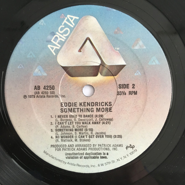 Eddie Kendricks - Something More | Arista (AB 4250) - 4