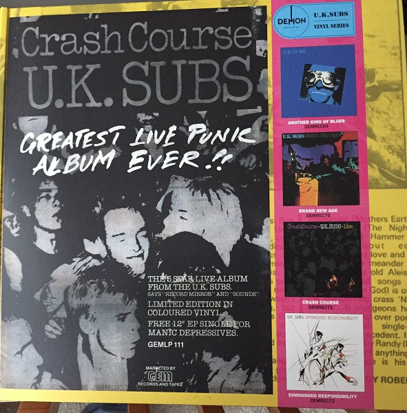 UK Subs - Crash Course - Live | Demon Records (DEMREC71) - 4 UK Subs - Crash Course - Live | Demon Records (DEMREC71) - 4