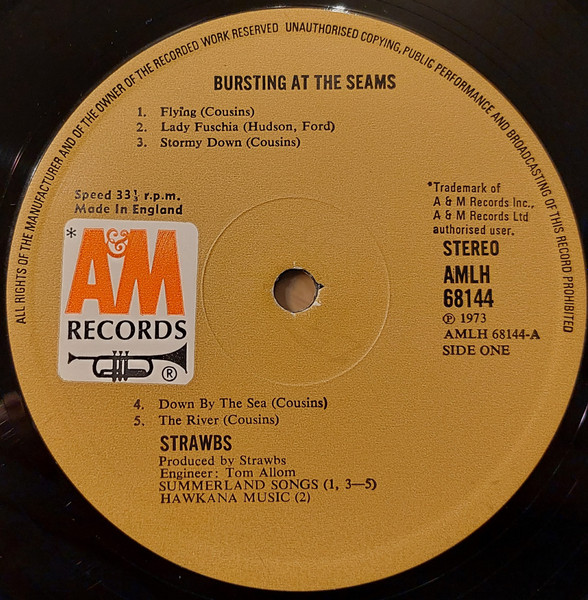 Strawbs - Bursting At The Seams | A&M Records (AMLH 68144) - 3