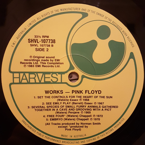 Pink Floyd - Works | Harvest (SHVL.107738) - 4 Pink Floyd - Works | Harvest (SHVL.107738) - 4