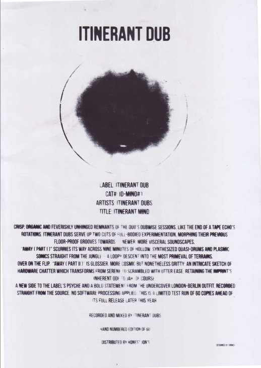Itinerant Dubs - Itinerant Mind | Itinerant Dub (ID-MIND#1)