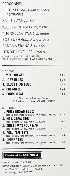 Big Joe Turner - Singing The Blues | BluesWay (BLS-6006) - 3 Big Joe Turner - Singing The Blues | BluesWay (BLS-6006) - 3