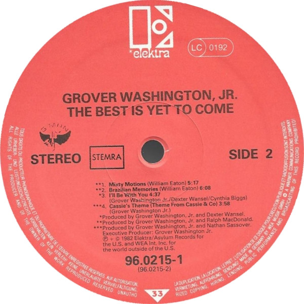 Grover Washington, Jr. - The Best Is Yet To Come | Elektra (96.0215-1) - 4