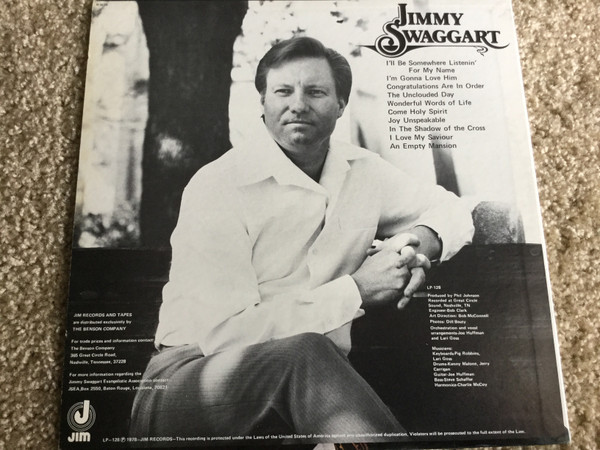 Jimmy Swaggart - Somewhere Listenin' | Jim Records (JLP-128) - 2 Jimmy Swaggart - Somewhere Listenin' | Jim Records (JLP-128) - 2