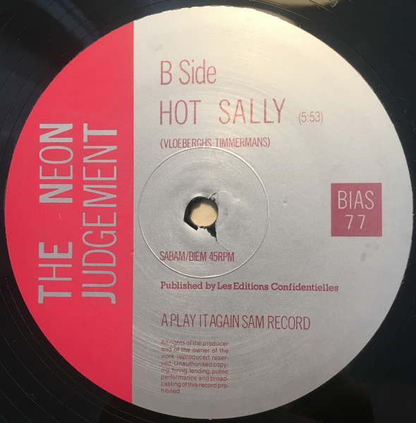 The Neon Judgement - Miss Brown / Hot Sally | Play It Again Sam Records (BIAS 77) - 4