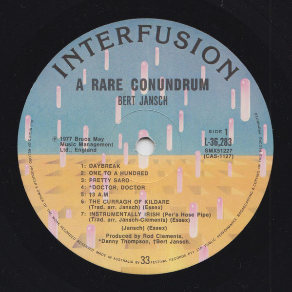 Bert Jansch - A Rare Conundrum | Interfusion (L 36283) - 2 Bert Jansch - A Rare Conundrum | Interfusion (L 36283) - 2