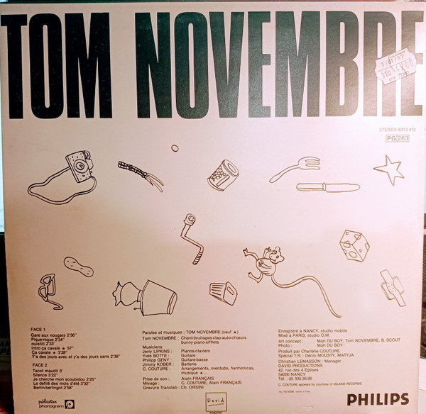 Tom Novembre - Version Pour Doublage [Vinyl] | Philips (6313 412) - 2