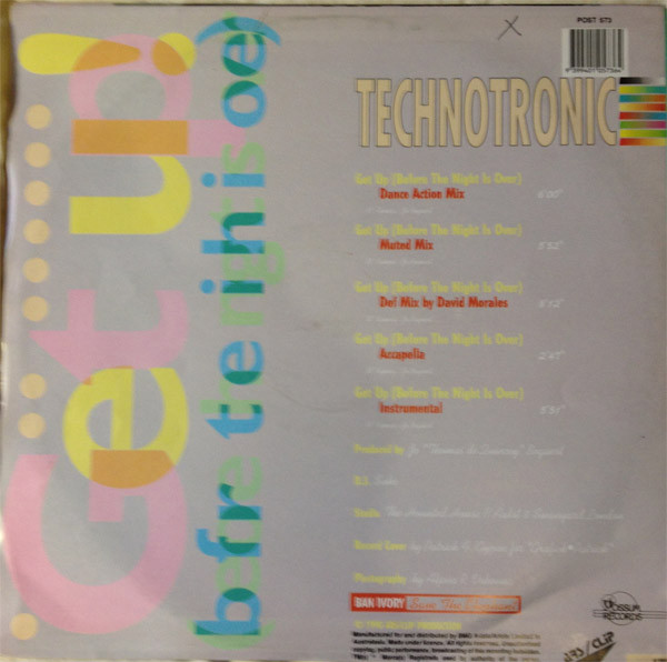Technotronic - Get Up (Before The Night Is Over) | Possum Records (POST 573) - 2