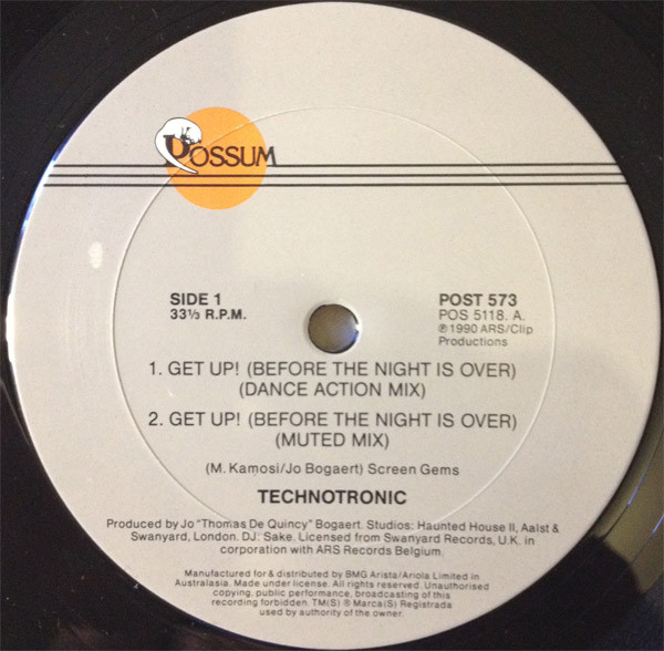 Technotronic - Get Up (Before The Night Is Over) | Possum Records (POST 573) - 3
