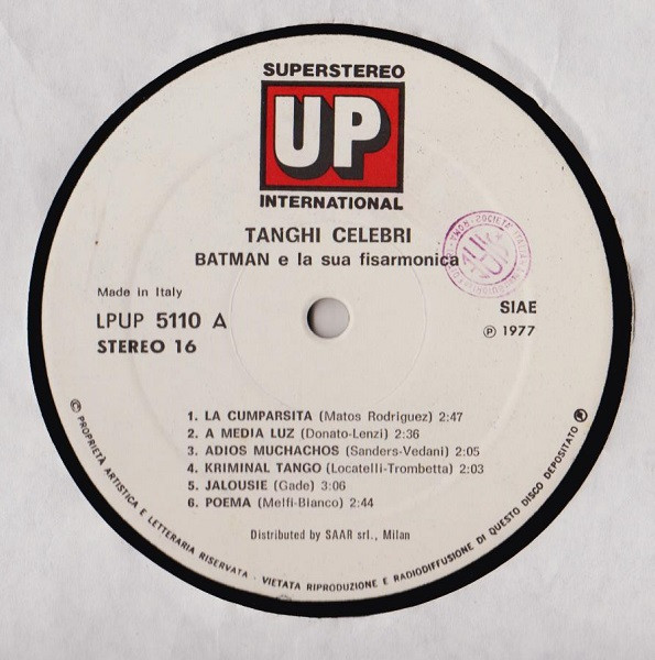 Batman - Tanghi Celebri | Up (LPUP 5110) - 3
