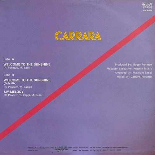 Carrara - Welcome To The Sunshine | Keepon Musik (KM 83852) - 2 Carrara - Welcome To The Sunshine | Keepon Musik (KM 83852) - 2