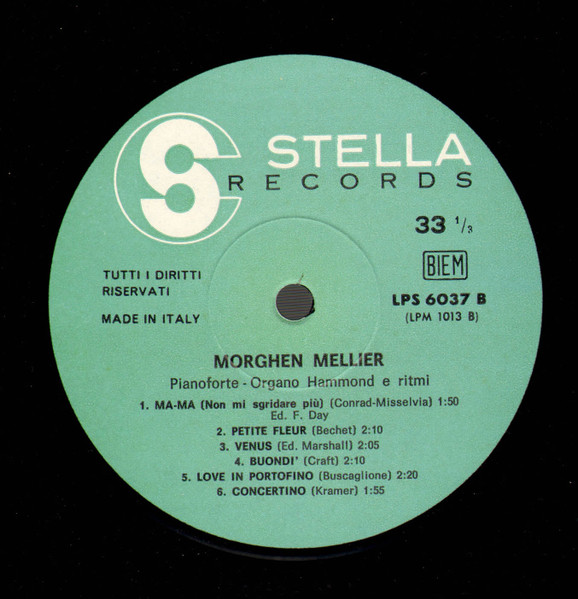 Morghen Mellier - Pianoforte Organo Hammond E Ritmi | Stella Records (LPS 6037) - 3