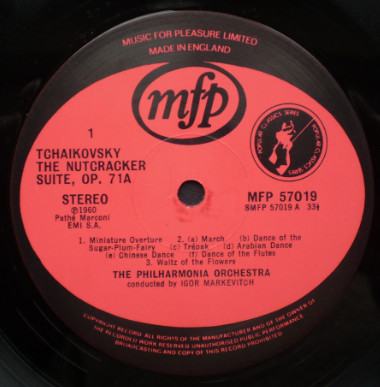 Pyotr Ilyich Tchaikovsky , Felix Mendelssohn-Bartholdy , Philharmonia Orchestra , Igor Markevitch , Heinz Wallberg - Nutcracker Suite Op.71a/ A Midsummer Night's Dream | Music For Pleasure (MFP 57019) - 2