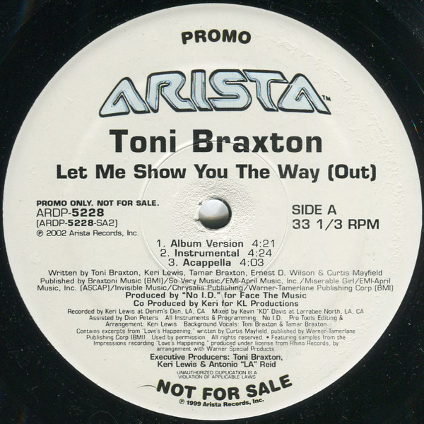 Toni Braxton - Give It Back / Let Me Show You The Way (Out) | Arista (ARDP-5228) - 2 Toni Braxton - Give It Back / Let Me Show You The Way (Out) | Arista (ARDP-5228) - 2