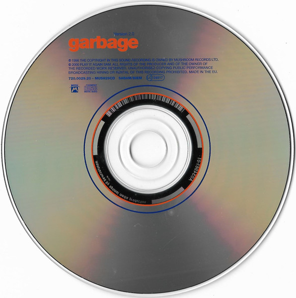 Garbage - Version 2.0 | Mushroom (MUSH29CD) - 3