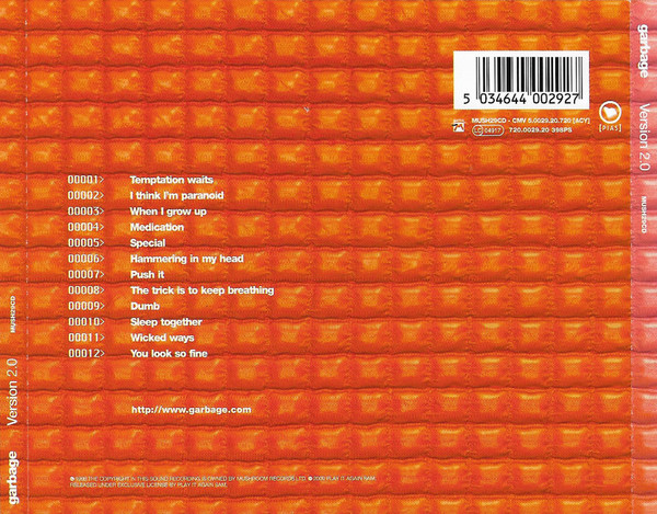 Garbage - Version 2.0 | Mushroom (MUSH29CD) - 2