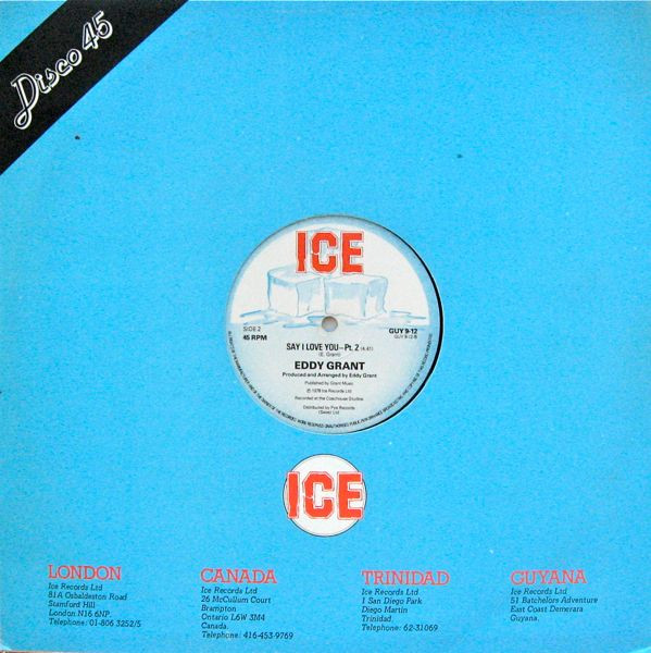 Eddy Grant - Say I Love You | Ice (GUY 9-12) - 4
