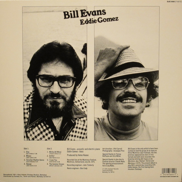 Bill Evans , Eddie Gomez - Montreux III | Original Jazz Classics (OJC-644) - 2