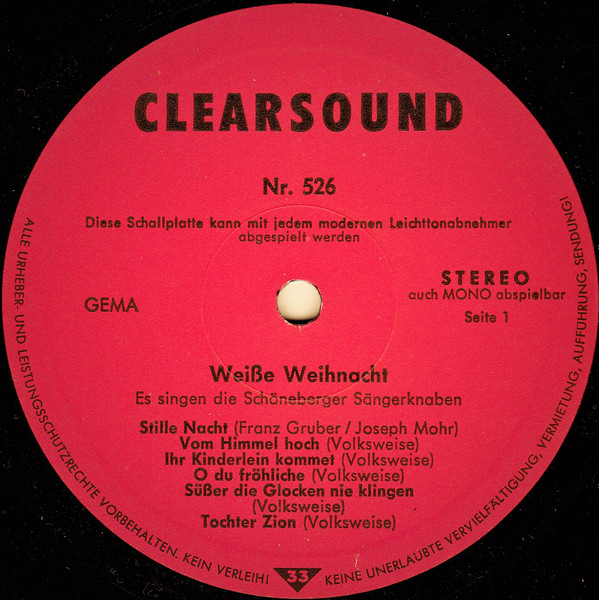 Schöneberger Sängerknaben , Berliner Symphoniker , Berliner Kammerchor - Weiße Weihnacht | Clearsound (526) - 3