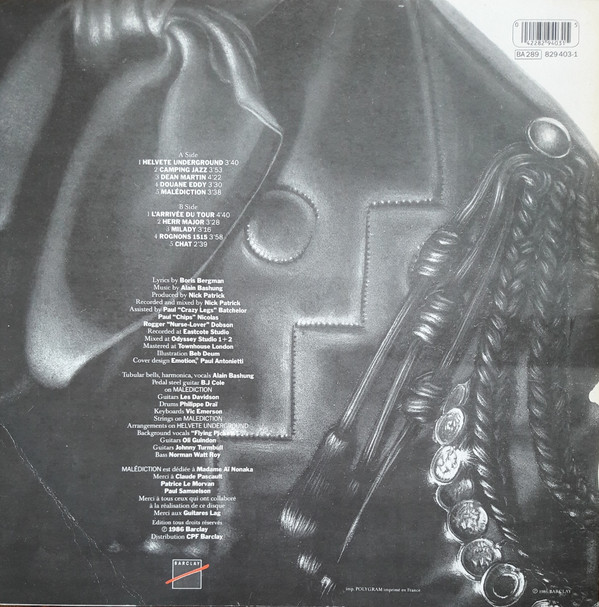 Alain Bashung - Passé Le Rio Grande... | Barclay (829 403-1) - 4