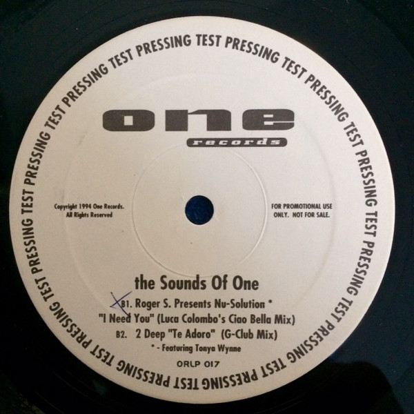Various - The Sounds Of One | One Records (ORLP017) - 2 Various - The Sounds Of One | One Records (ORLP017) - 2