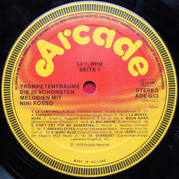 Nini Rosso - Trumpet Dreams | Arcade (ADE G 53) - 3 Nini Rosso - Trumpet Dreams | Arcade (ADE G 53) - 3