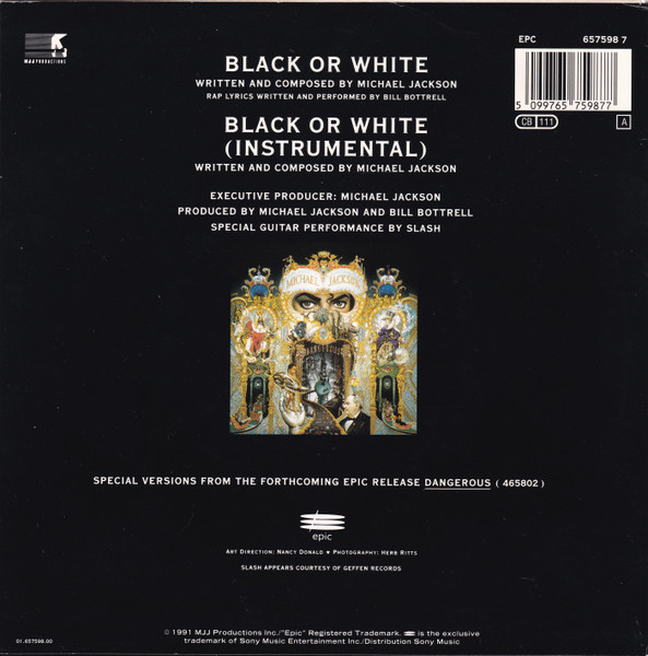 Michael Jackson - Black Or White | Epic (657598 7) - 2
