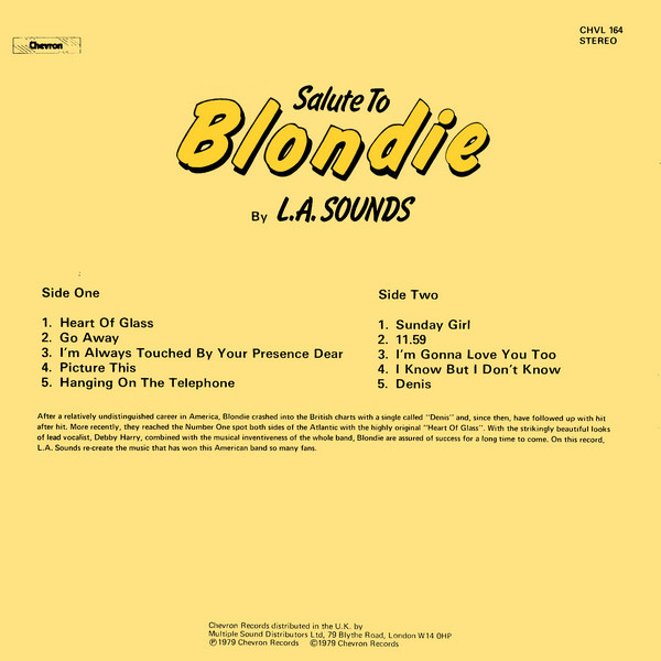 L.A. Sounds - Salute To Blondie | Chevron (CHVL 164) - 2 L.A. Sounds - Salute To Blondie | Chevron (CHVL 164) - 2