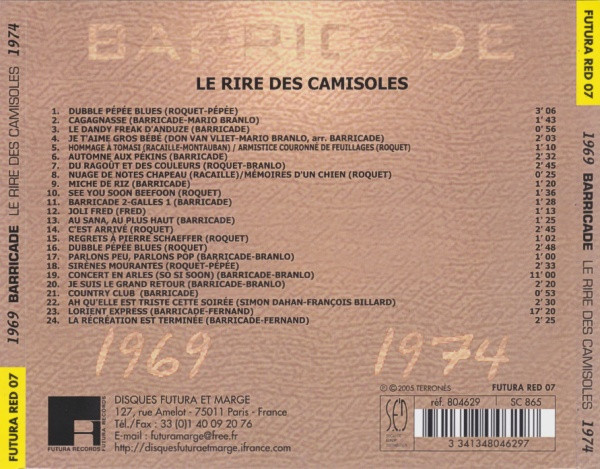 Barricade - Le Rire Des Camisoles | Futura Records (FUTURA RED 07) - 2