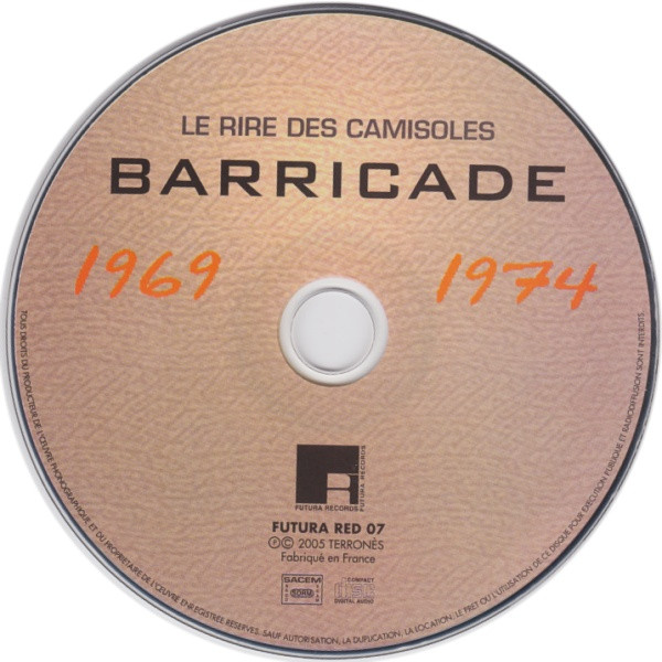 Barricade - Le Rire Des Camisoles | Futura Records (FUTURA RED 07) - 3