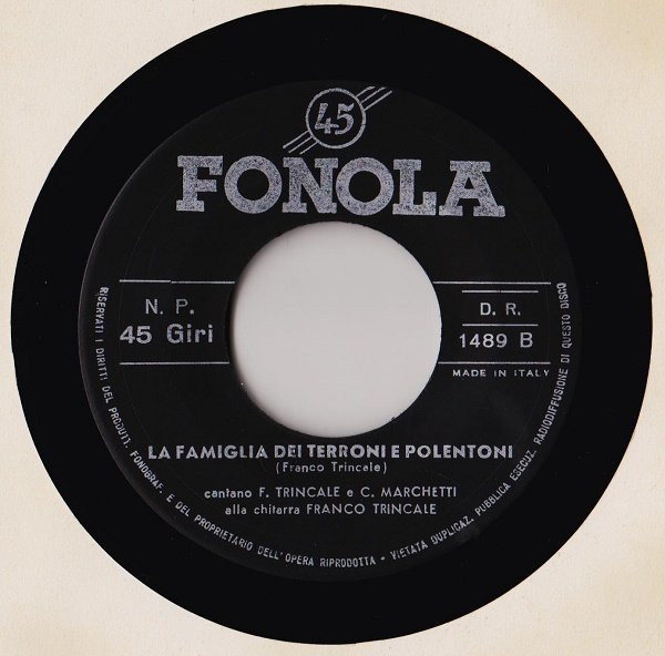 Franco Trincale - Famiglia Dei Terroni E Polentoni | Fonola (N.P. 1489) - 4