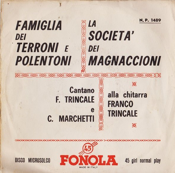 Franco Trincale - Famiglia Dei Terroni E Polentoni | Fonola (N.P. 1489) - 2