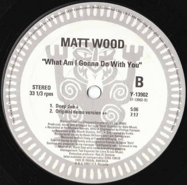 Matt Wood - What Am I Gonna Do With You | TRIBAL America (Y-13902) - 3 Matt Wood - What Am I Gonna Do With You | TRIBAL America (Y-13902) - 3