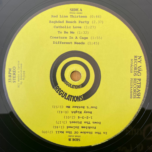 Regulations - To Be Me | P. Trash Records (FULLTRASH050) - 3 Regulations - To Be Me | P. Trash Records (FULLTRASH050) - 3