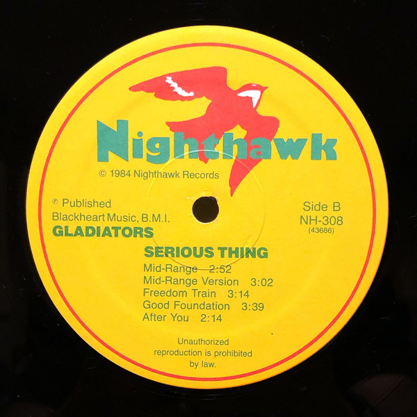The Gladiators Featuring Albert Griffiths - Serious Thing | Nighthawk Records (NH 308) - 4